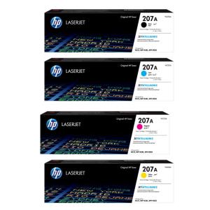 HP 207A Original LaserJet Toner Cartridge (Black/Cyan/Yellow/Magenta) High Yield, JetIntelligence Technology, For HP Color LaserJet Pro M255/MFP M282/M283