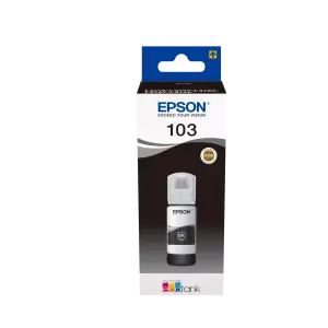 Epson 103 Ink Bottles (Black, Cyan, Magenta, Yellow) - Original Ink for EcoTank L3150, L3050, L3250, L3210, L3110 & More