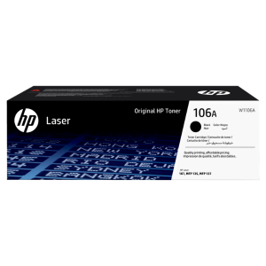 HP 106A (W1106A) Original LaserJet Toner Cartridge - Black - 1,000 Page Yield - for HP Laser 107a, 135a, 137fnw Series