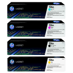 HP 126A Original LaserJet Toner Cartridges - Black/Cyan/Magenta/Yellow -  for HP Color LaserJet Pro CP1025/M175/M275 Series Printers