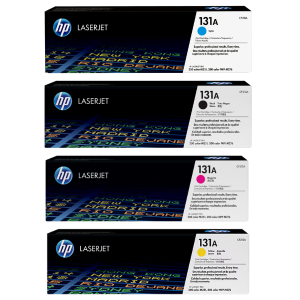 HP 131A Original LaserJet Toner Cartridges - Black/Cyan/Magenta/Yellow -  for HP LaserJet Pro 200 color M251/MFP M276 Series Printers