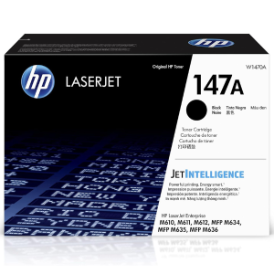 HP 147A (W1470A) Original LaserJet Toner Cartridge - Black - 10,500 Page Yield - for HP LaserJet Enterprise M610/M611/M612/M634/M635/M636 Series Printers