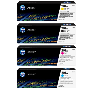 HP 201A Original LaserJet Toner Cartridges - Black/Cyan/Magenta/Yellow - for HP Color LaserJet Pro M252/MFP M277 Series Printers