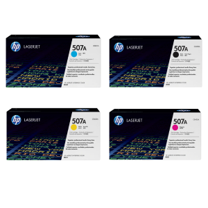 HP 507A Original LaserJet Toner Cartridges - Black/Cyan/Magenta/Yellow -  for HP Color LaserJet Enterprise M551/MFP M575 Series Printers