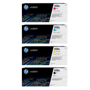 HP 508A Original LaserJet Toner Cartridges - Black/Cyan/Magenta/Yellow - for HP Color LaserJet Enterprise M552/M553/MFP M577 Series Printers