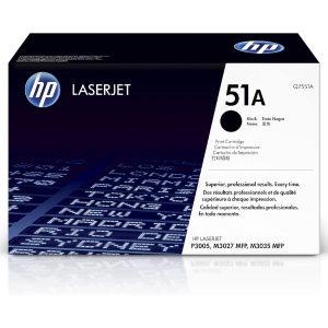 HP 51A (Q7551A) Original LaserJet Toner Cartridge - Black - 6,500 Page Yield - For HP LaserJet P3005, M3027, M3035 Series