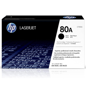 HP 80A (CF280A) Original LaserJet Toner Cartridge - Black - 2,700 Page Yield - for HP LaserJet Pro 400 M401, MFP M425 Series