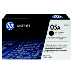 HP 05A Black Original LaserJet Toner Cartridge (CE505A) - High Yield, 2,300 Pages