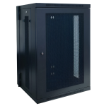 Giganet GN-006-6618 18U Wall Mount Server Rack (600x600mm) with Glass Door, Fan, Shelf & PDU